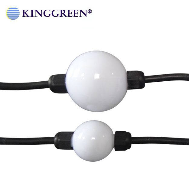 DMX512 5050 RGB DC24V input 360 degree 50mm diameter digital 3D led ball light 20pcs/string waterproof IP67