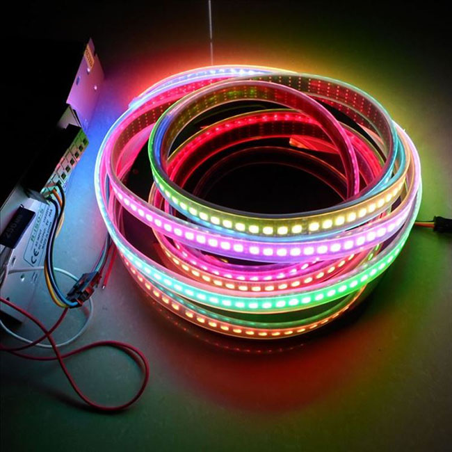 Addressable APA107 color changing led light strip 5050 rgb full color flexible waterproof digital led strip lights